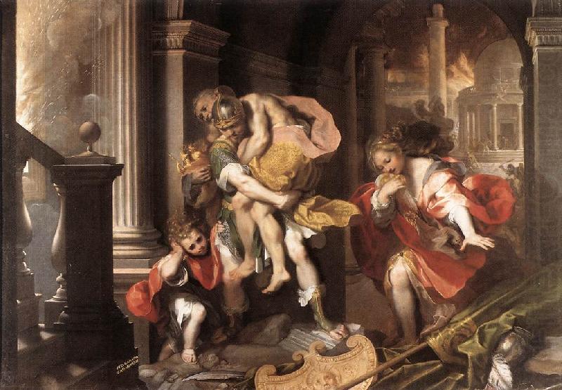 BAROCCI, Federico Fiori Aeneas' Flight from Troy china oil painting image